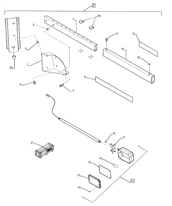 87444301 - Фара задняя габаритная (уст. к.н. 87444301) TGT8./Mg.
